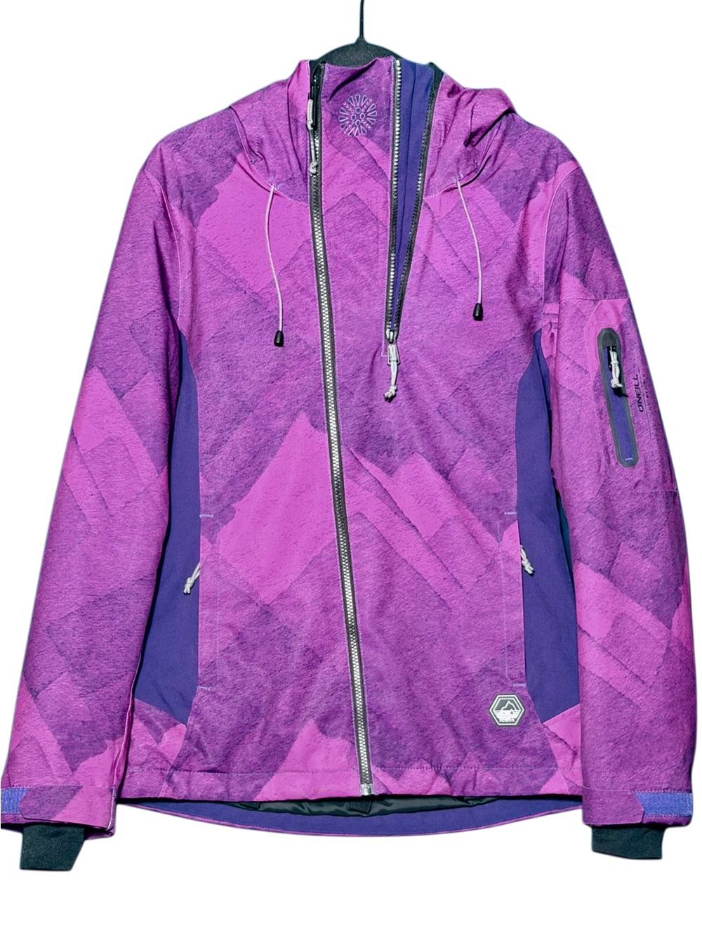 O’Neill Ski/Snowboard Jacket Pink & Purple 2 Layer Shell Large EUC